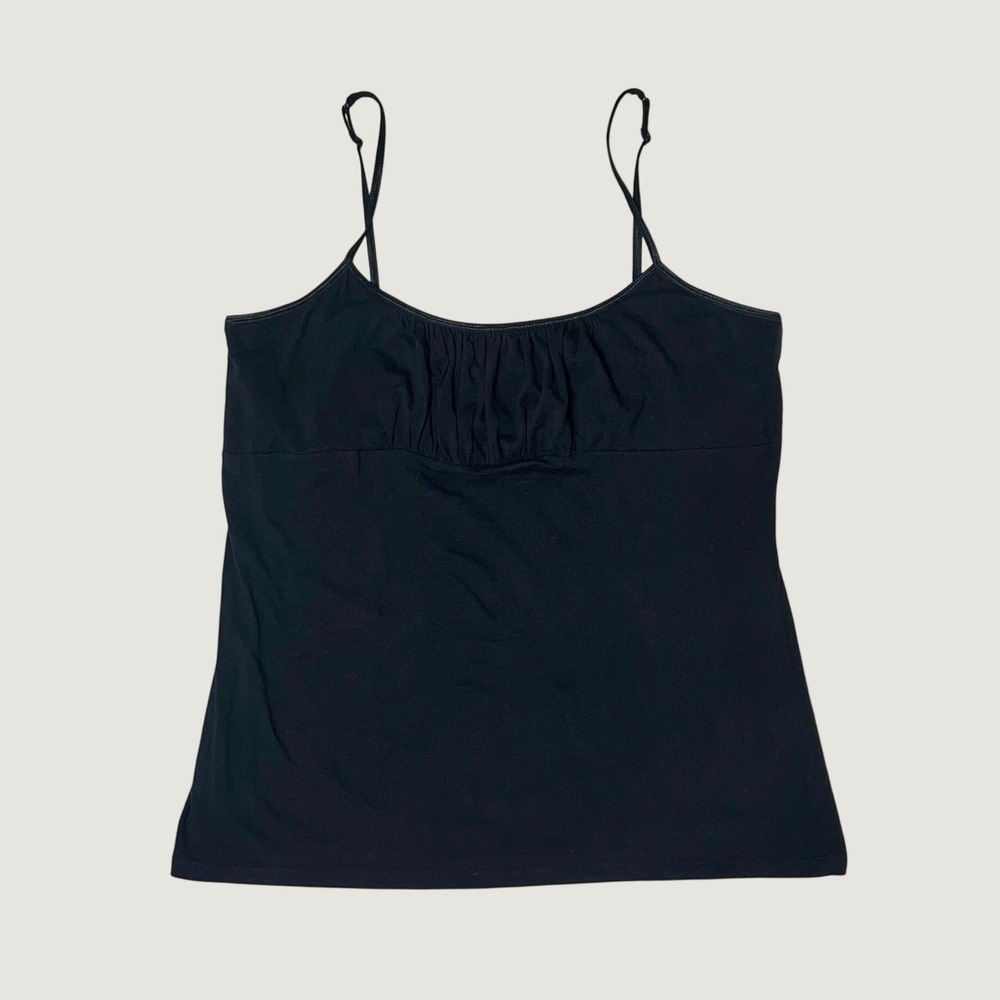 Camisole Babydoll Ruched Bust Y2K Cami Black‎ Top Ambiance Apparel Plus Size 2X